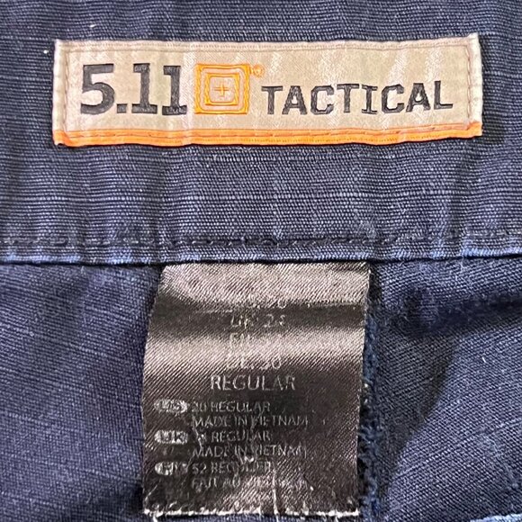 5.11 Tactical Womens Navy Cargo Pants Cotton Blend Durable Outdoor Workwear - 20 - Picture 3 of 5